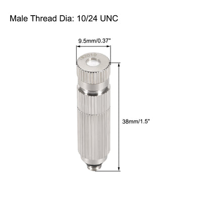 Harfington Uxcell Brass Misting Nozzle 0.008-inch Orifice (0.2mm) 10/24 UNC Male Thread 5Pcs
