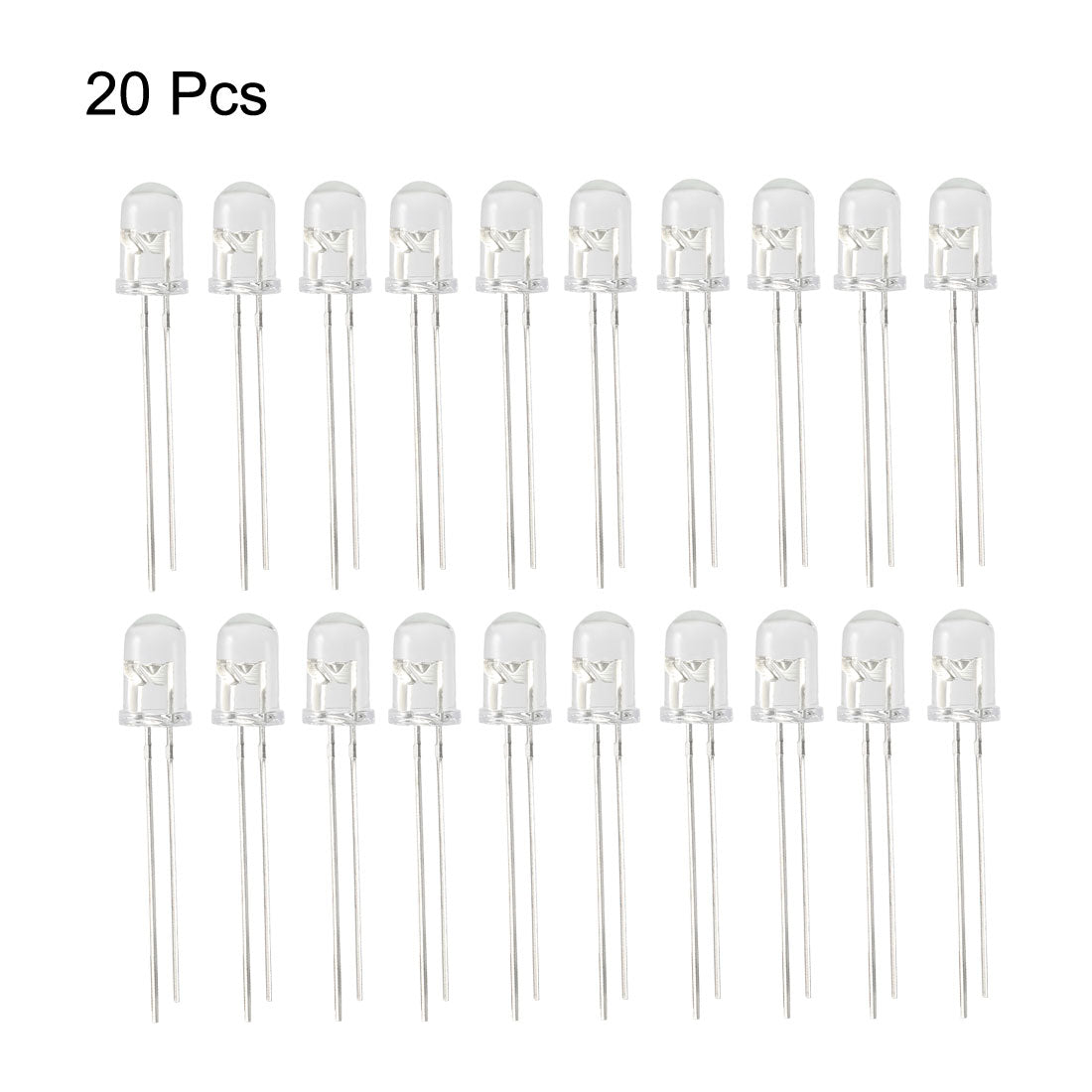 uxcell Uxcell 20pcs 5mm 940nm Infrared Emitter Diode DC 1.2V LED IR Emitter Clear Round Head
