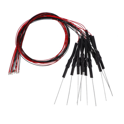 Harfington Uxcell 10pcs Prewired 0603 Red Surface Mounted Devices LED Light Emitting Diode - DC 6-18V with Resistor