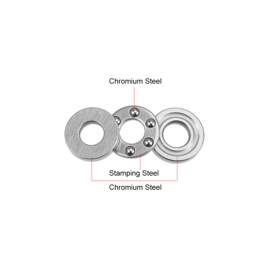 Harfington Thrust Ball Bearing Chrome Steel Single Direction