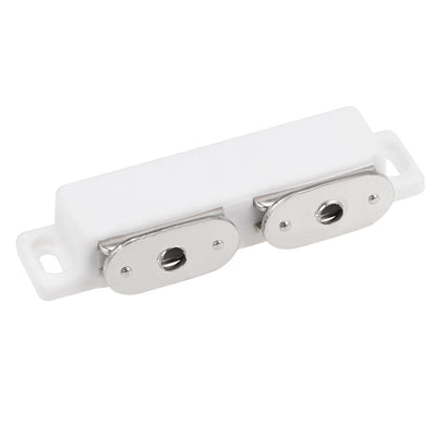 Harfington Uxcell Double Magnetic Latches Catch for Cabinet Door Cupboard 3" Long White