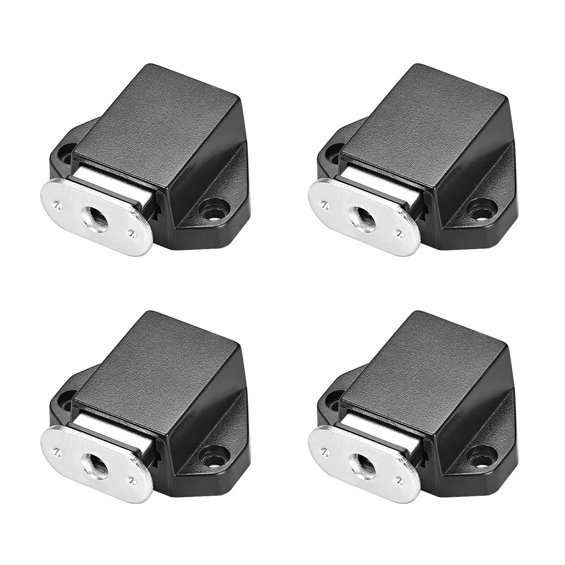 uxcell Uxcell Touch Magnetic Latches Press Catch Latch for Cabinet Door Cupboard Black 4pcs