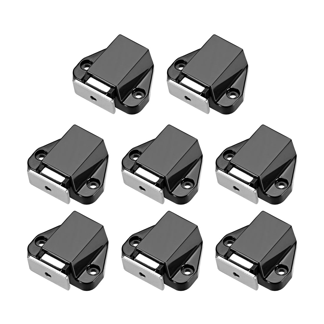 uxcell Uxcell Touch Magnetic Latches Catch Latch for Cabinet Door Cupboard Black 8pcs