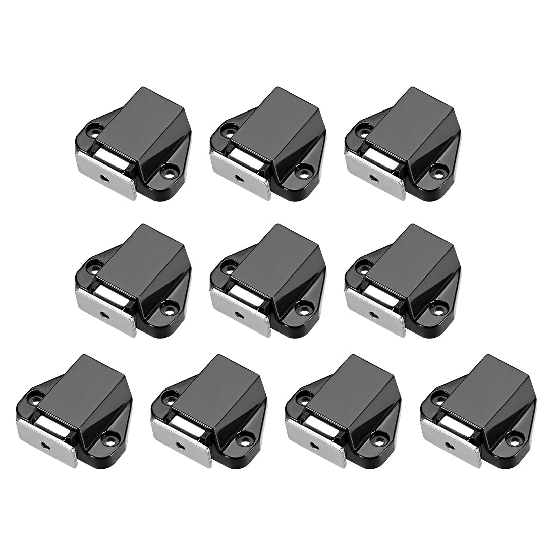 uxcell Uxcell Touch Magnetic Latches Catch for Cabinet Door Cupboard Black 10pcs