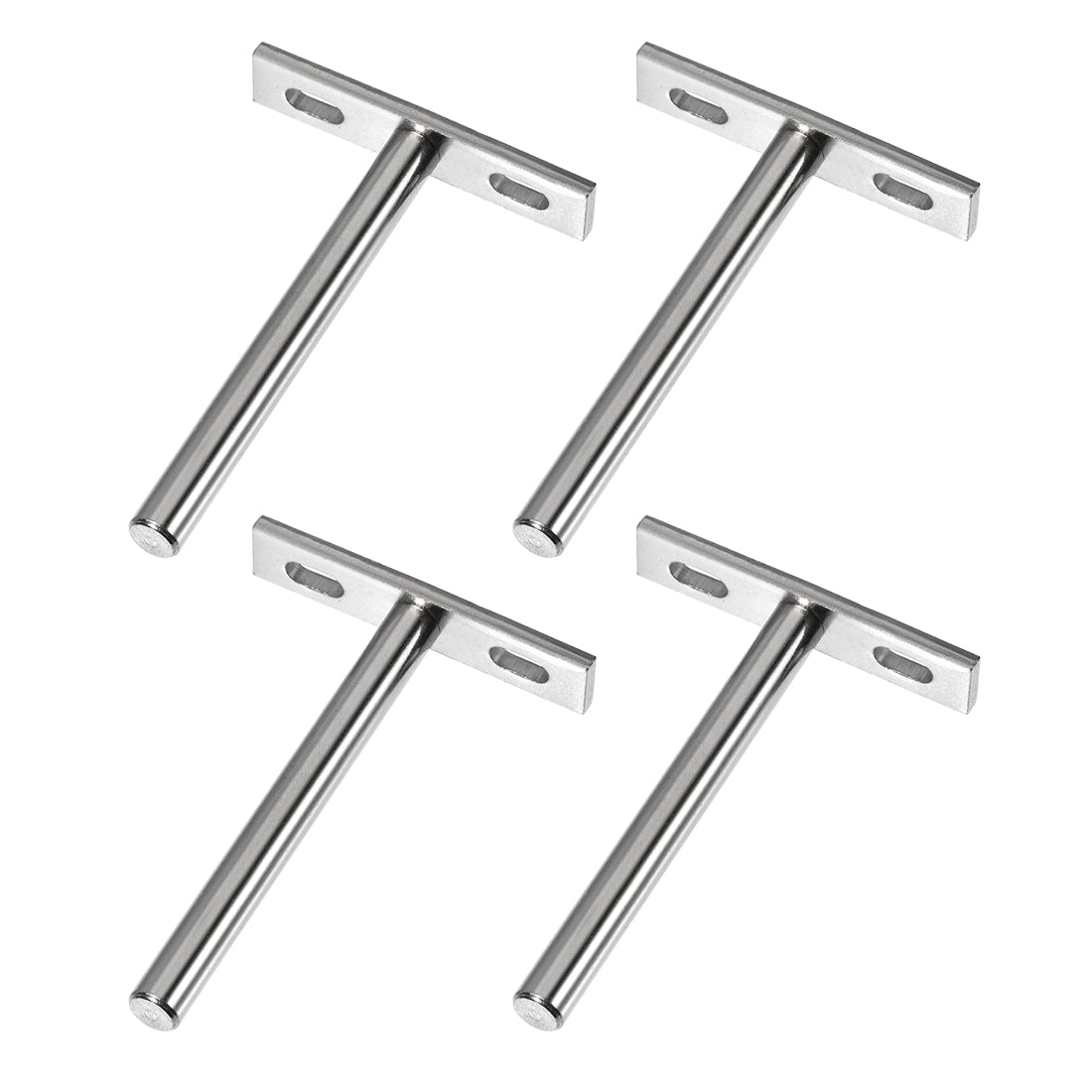 uxcell Uxcell Floating Shelf Invisible Support Bracket Round Shank 100mm Hardened Concealed Wall Support Set 4 Pcs
