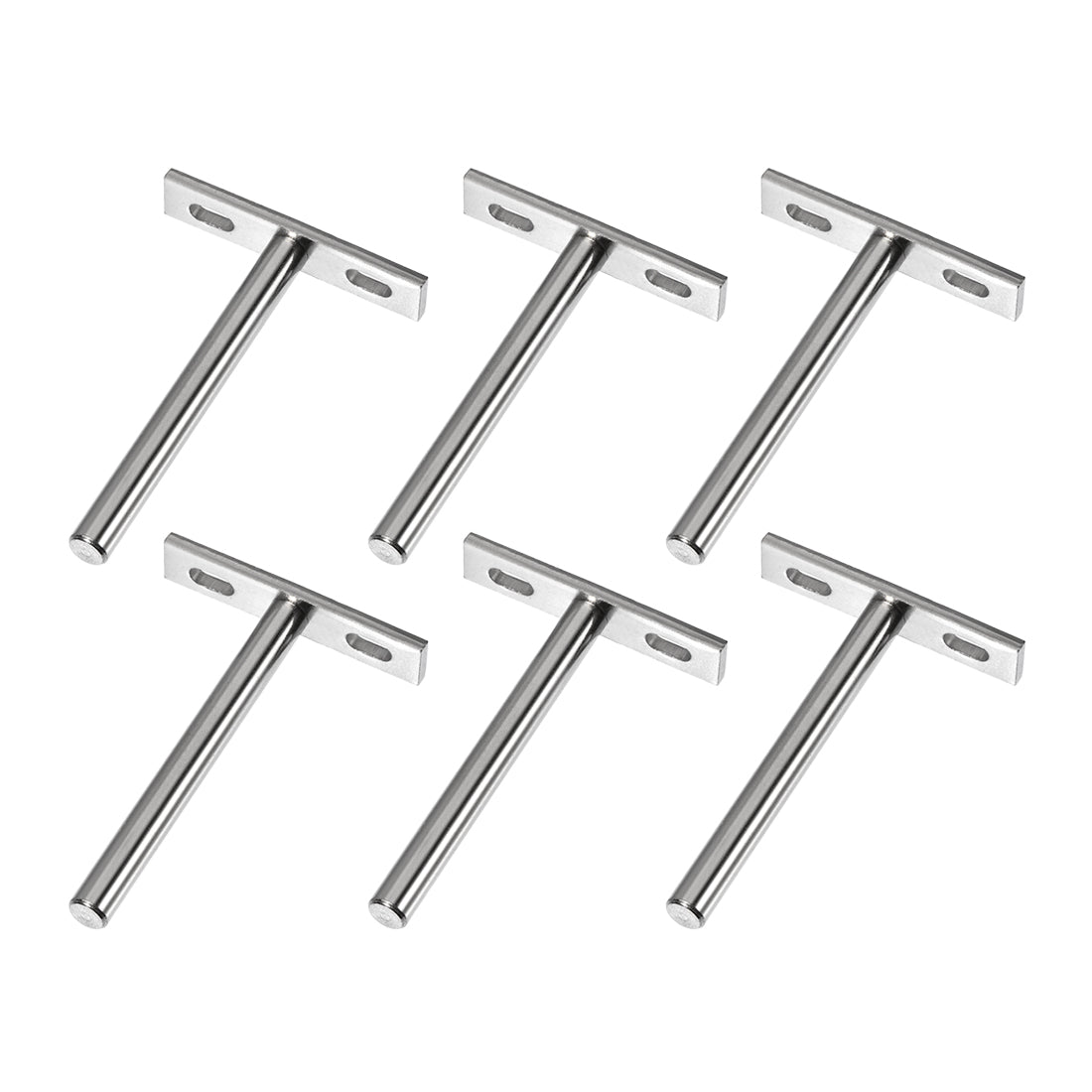 uxcell Uxcell Floating Shelf Invisible Support Bracket Round Shank 100mm Hardened Concealed Wall Support Set 6 Pcs