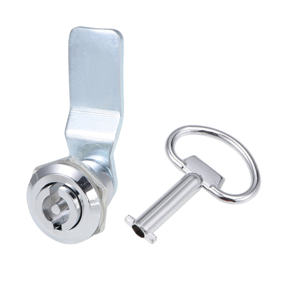 uxcell Uxcell Tubular Cam Lock 22mm Cylinder Dia 52mm Bent Cam Slotted Key