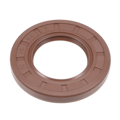 Harfington Uxcell Oil Seal 35mm Inner Dia 62mm OD 7mm Thick Fluorine Rubber Double Lip Seals