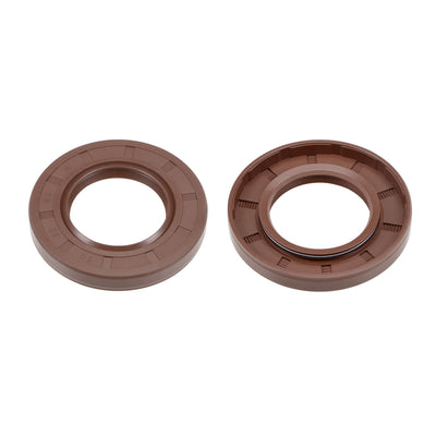 Harfington Uxcell Oil Seal 35mm Inner Dia 62mm OD 8mm Thick Fluorine Rubber Double Lip Seals 2Pcs