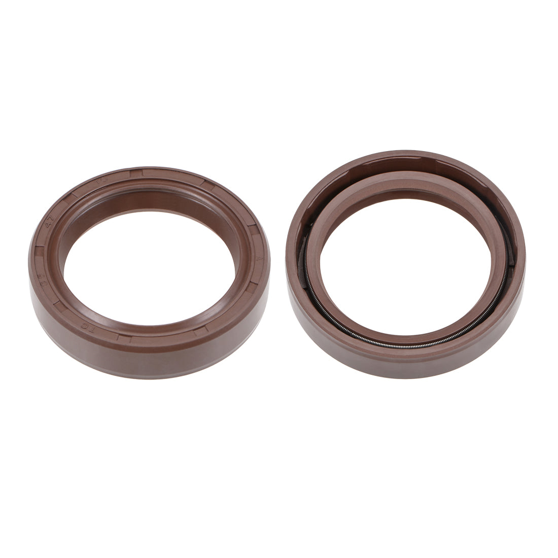 uxcell Uxcell Oil Seal 35mm Inner Dia 47mm OD 10mm Thick Fluorine Rubber Double Lip Seals 2Pcs
