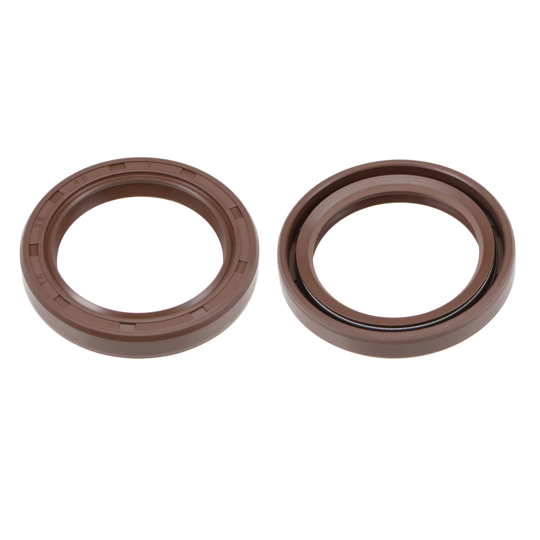 uxcell Uxcell Oil Seal 35mm Inner Dia 48mm OD 7mm Thick Fluorine Rubber Double Lip Seals 2Pcs
