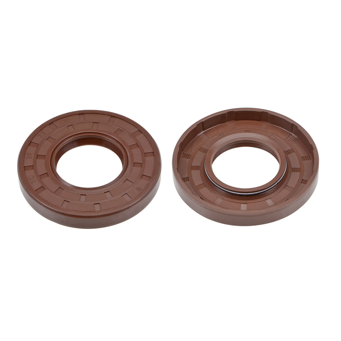 uxcell Uxcell Oil Seal 35mm Inner Dia 72mm OD 10mm Thick Fluorine Rubber Double Lip Seals 2Pcs