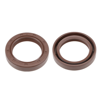 Harfington Uxcell Oil Seal 30mm Inner Dia 42mm OD 8mm Thick Fluorine Rubber Double Lip Seals 2Pcs