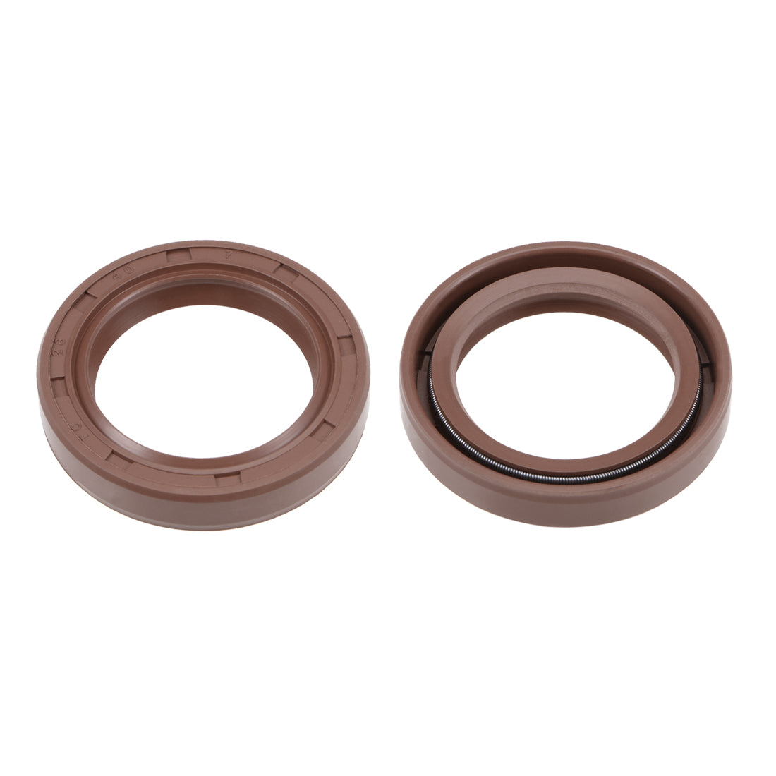 uxcell Uxcell Oil Seal 28mm Inner Dia 40mm OD 7mm Thick Fluorine Rubber Double Lip Seals 2Pcs