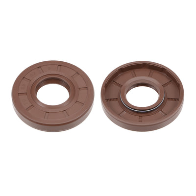 Harfington Uxcell Oil Seal 22mm Inner Dia 52mm OD 8mm Thick Fluorine Rubber Double Lip Seals 2Pcs