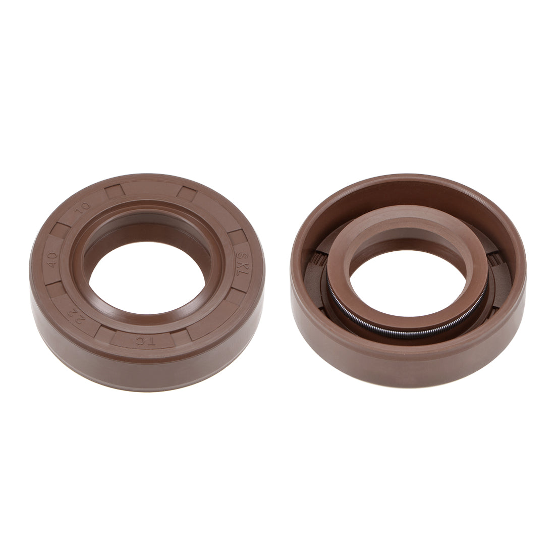 uxcell Uxcell Oil Seal 22mm Inner Dia 40mm OD 10mm Thick Fluorine Rubber Double Lip Seals 2Pcs