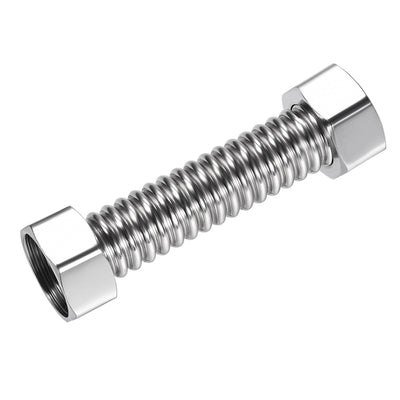 Harfington Uxcell Corrugated Stainless Steel Flexible Water Line 3.9inch Long G3/4 Female Threaded Connector with Washer