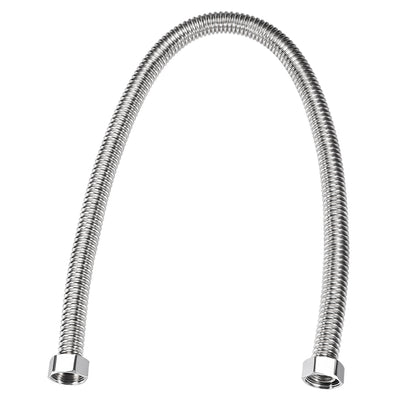 Harfington Uxcell Corrugated Stainless Steel Flexible Water Line 31.5inch Long G3/4 Female Threaded Connector with Washer