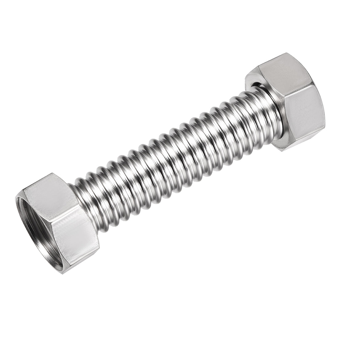 Uxcell Uxcell Corrugated Stainless Steel Flexible Water Line 3.9inch Long G3/4 Female Threaded Connector with Washer