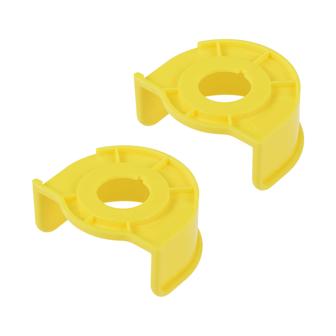 Uxcell Uxcell 22mm Half Circle Emergency Stop Switch Push Switch Button Protective Cover Yellow 2pcs