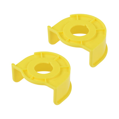 Harfington Uxcell 22mm Half Circle Emergency Stop Switch Push Switch Button Protective Cover Yellow 2pcs