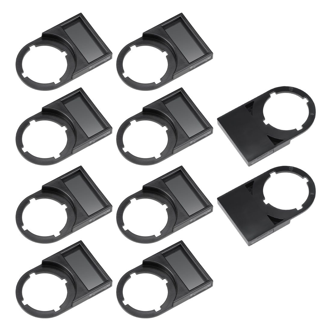 Uxcell Uxcell 10pcs 22mm Diameter Black Plastic Push Button Switch Notice Board Dust-Proof 25x11mm Lens