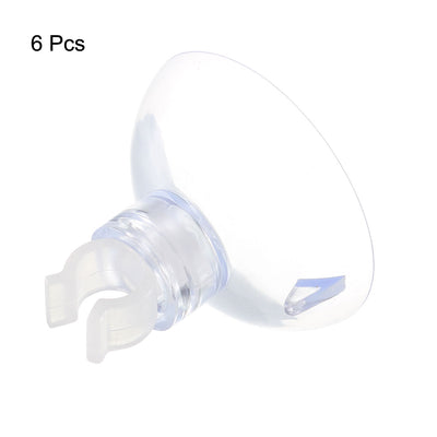 Harfington Uxcell Aquarium Suction Cup Clips Airline Tube Holders Clamps for Fish Tank Clear 6mm 6Pcs