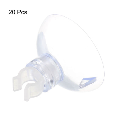 Harfington Uxcell Aquarium Suction Cup Clips Airline Tube Holders Clamps for Fish Tank Clear 6mm 20Pcs