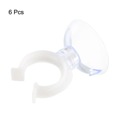 Harfington Uxcell Aquarium Suction Cup Clips Airline Tube Holders Clamps for Fish Tank Clear 17mm 6Pcs