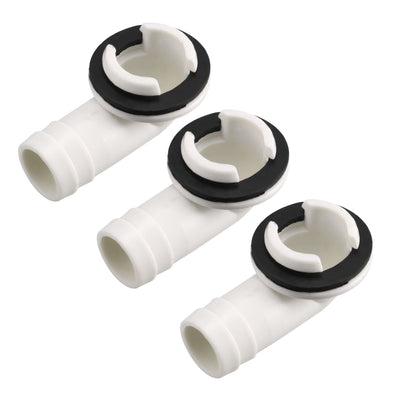 Harfington Uxcell Air Conditioner Drain Hose Connector Elbow Fitting with Rubber Ring for Mini-Split Units and Window AC Unit 22.5mm 3Pcs