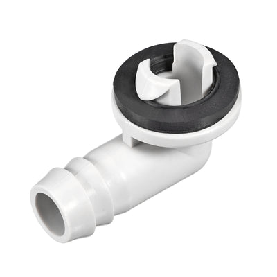 Harfington Uxcell Air Conditioner Drain Hose Connector Elbow Fitting with Rubber Ring for Mini-Split Units and Window AC Unit 15mm