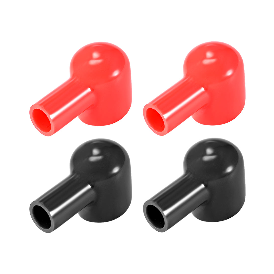 uxcell Uxcell Battery Terminal Insulating Rubber Protector Covers for 20mm Terminal 10mm Cable Red Black 2Pairs