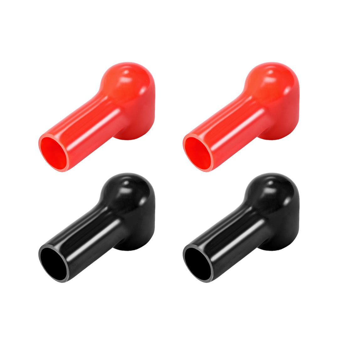 Uxcell 5 Pairs Red & Black Battery Terminal Insulating Rubber Protector Covers - 16mm X 12mm