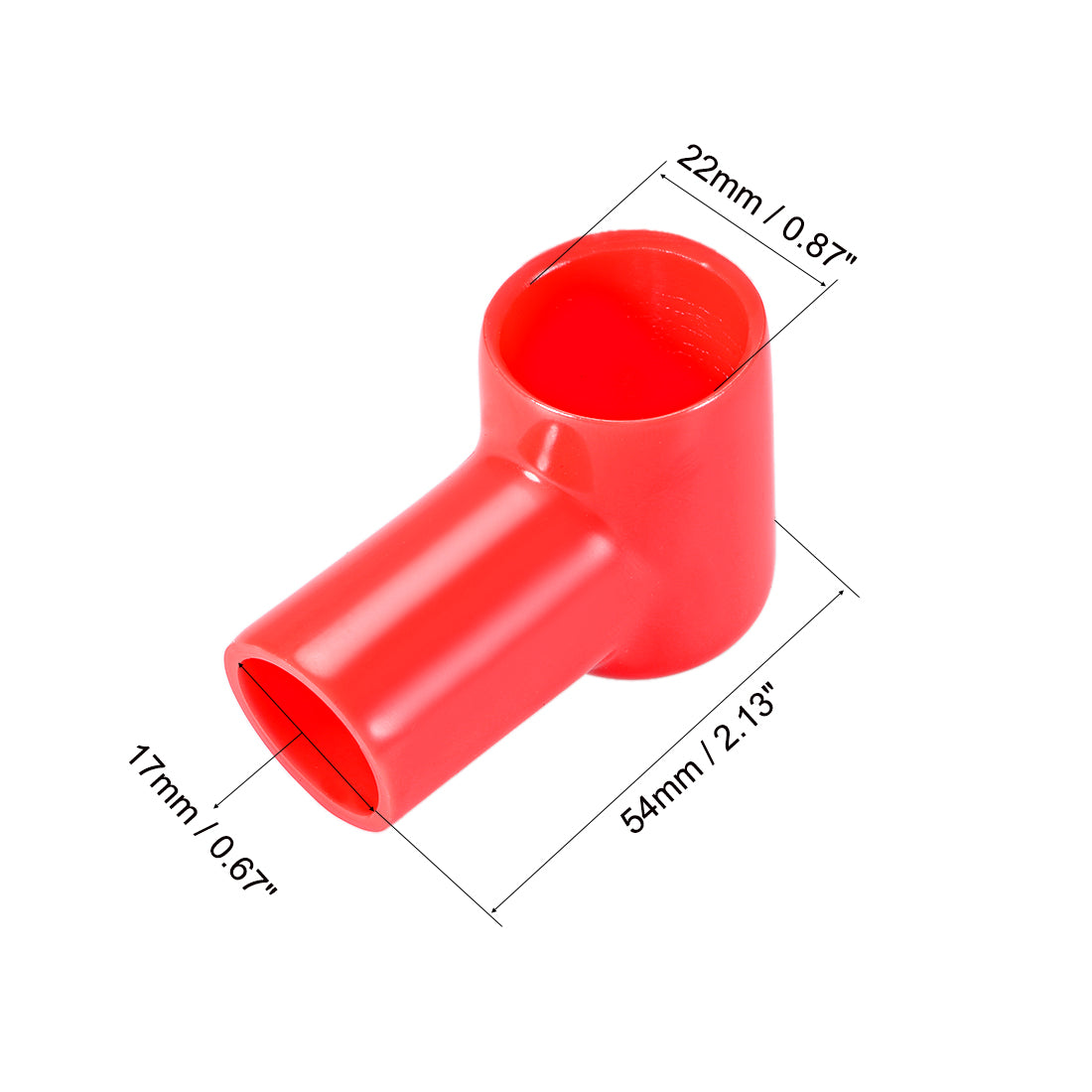 uxcell Uxcell Battery Terminal Insulating Rubber Protector Covers for 22mm Terminal 17mm Cable Red Black 5 Pairs
