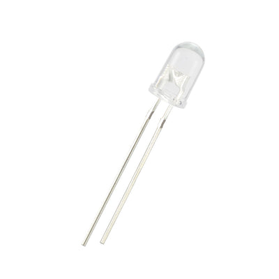Harfington Uxcell 5pcs 3mm 365-370nm Light Emitting Diode DC 3.6V 20mA Clear Round Purple