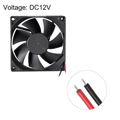 Harfington Uxcell SNOWFAN Authorized 80mm x 80mm x 25mm 12V Brushless DC Cooling Fan YY8025H12B