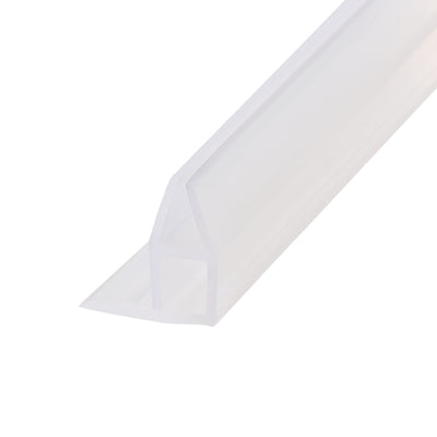 Harfington Uxcell Frameless Glass Shower Door Sweep - Door Corner Side Seal Strip Corner-Type with 7/16"(11mm) Drip Rail - 3/8"(10mm) Glass x 118"(3000mm) Length
