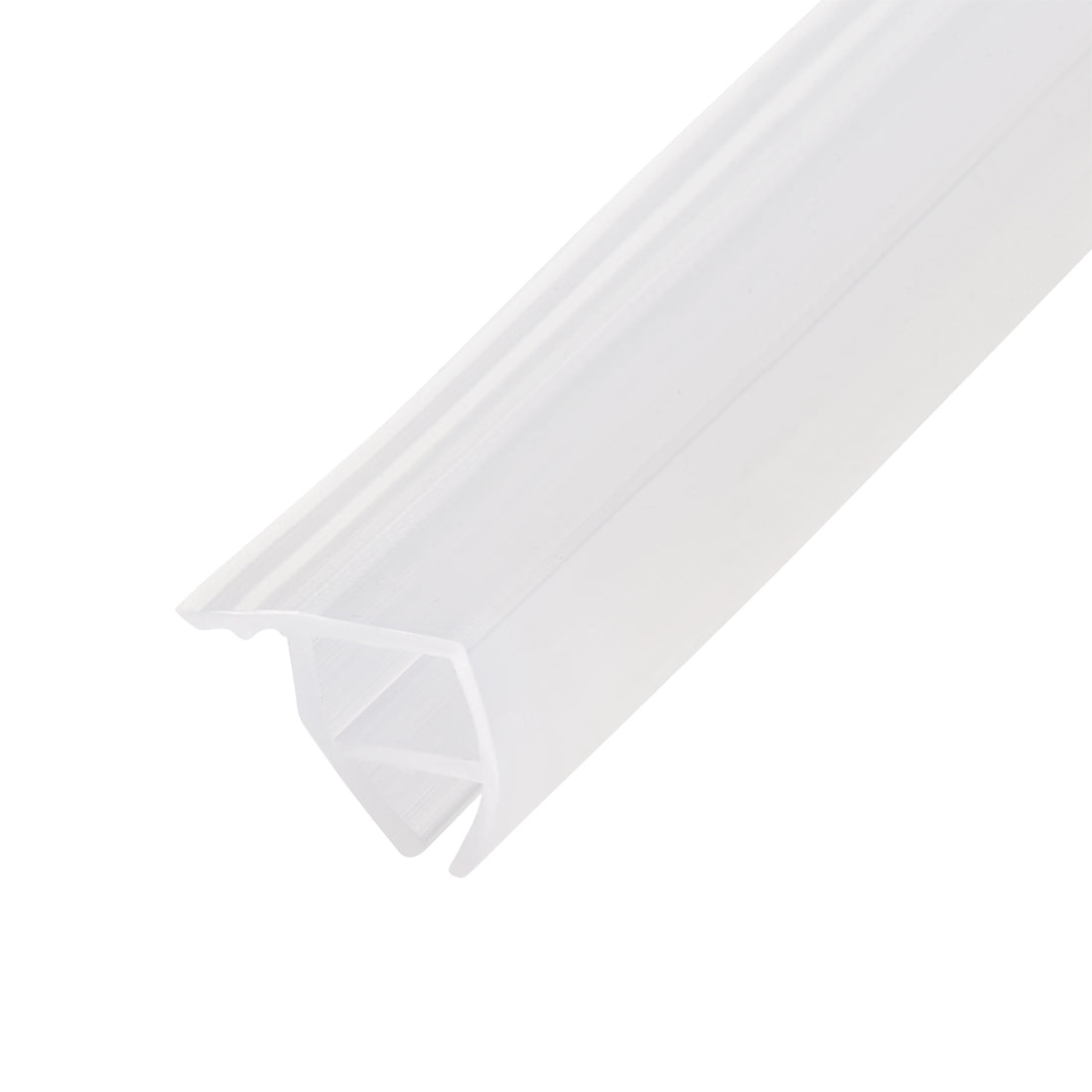 uxcell Uxcell Frameless Glass Shower Door Sweep - Door Corner Side Seal Strip Corner-Type with 3/8"(10mm) Drip Rail - 1/2"(12mm) Glass x 39.37"(1000mm) Length