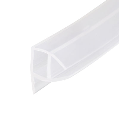Harfington Uxcell Frameless Glass Shower Door Sweep - Door Corner Side Seal Strip Corner-Type with 3/8"(10mm) Drip Rail - 1/2"(12mm) Glass x 39.37"(1000mm) Length