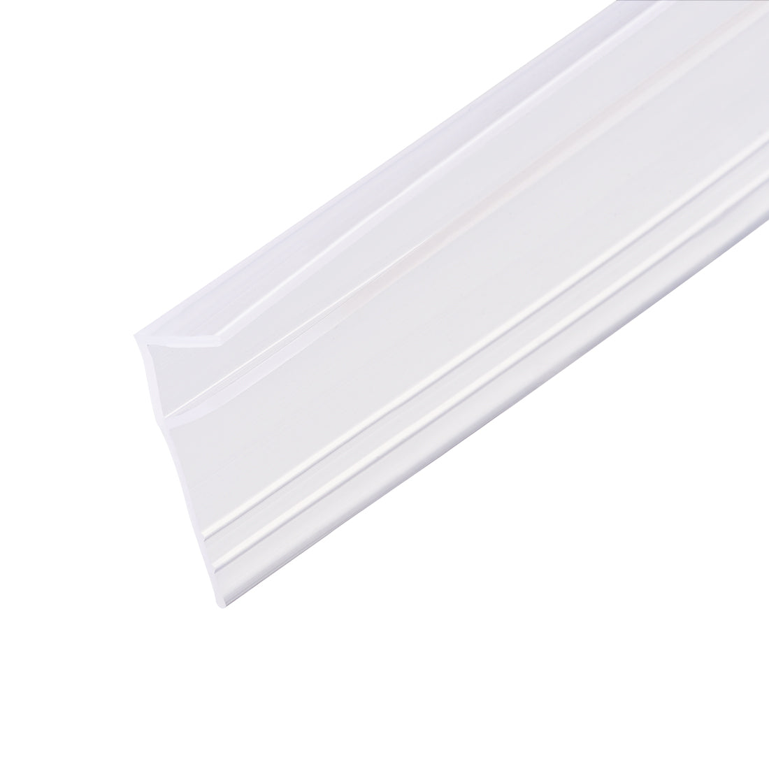 uxcell Uxcell Frameless Glass Shower Door Sweep - Door Bottom Side Seal Strip F-Type with 3/4"(20mm) Drip Rail - 5/16"(8mm) Glass x 39.37"(1000mm) Length