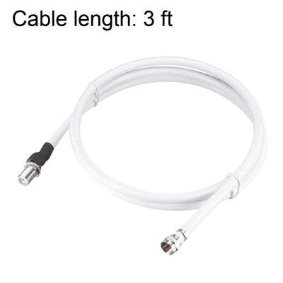 Harfington Uxcell F Type Male to F Type Female RG6 Coaxial Cable 2pcs