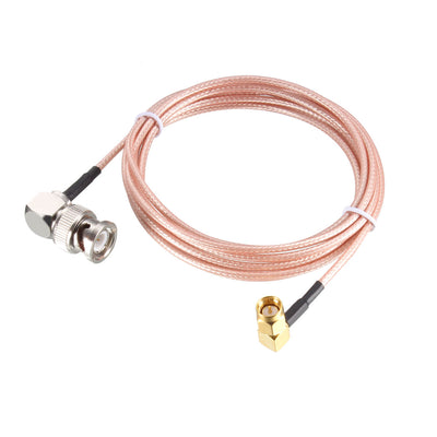 Harfington Uxcell BNC Male Right Angle to SMA Male Right Angle RG316 Coaxial Cable