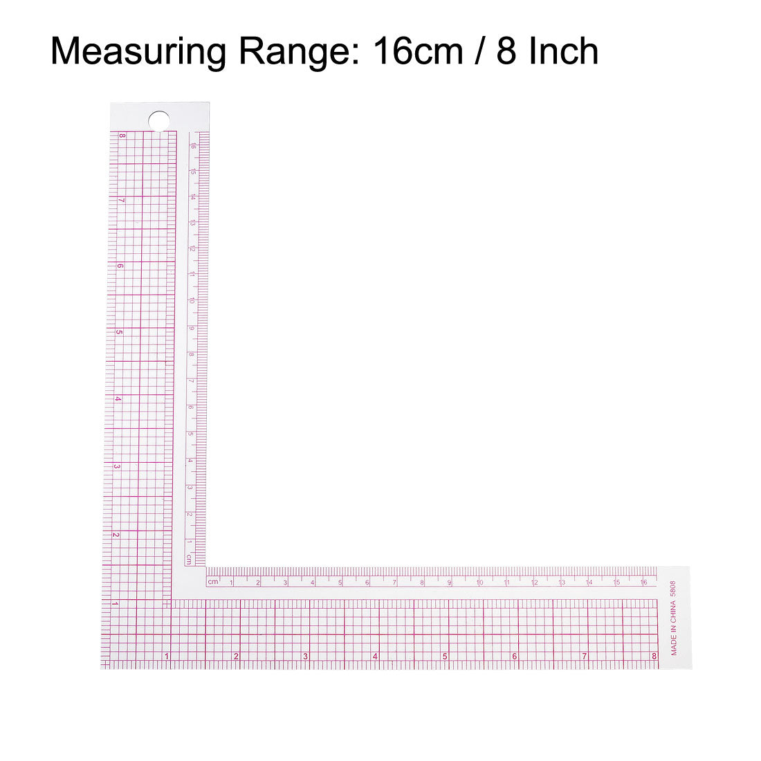 uxcell Uxcell L-square Sewing Ruler 16cm 8 Inch French Curve Measure Tailor Craft Tool 5808