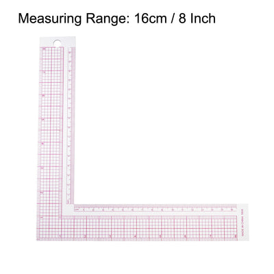 Harfington Uxcell L-square Sewing Ruler 16cm 8 Inch French Curve Measure Tailor Craft Tool 5808