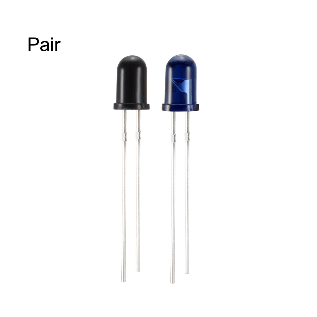 uxcell Uxcell 2pcs 5mm 940nm LEDs Infrared Emitter and IR Receiver Diode DC 1.2V