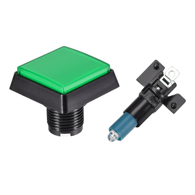 Harfington Uxcell Game Push Button Square LED Illuminated Push Button Switch for Arcade Video Games