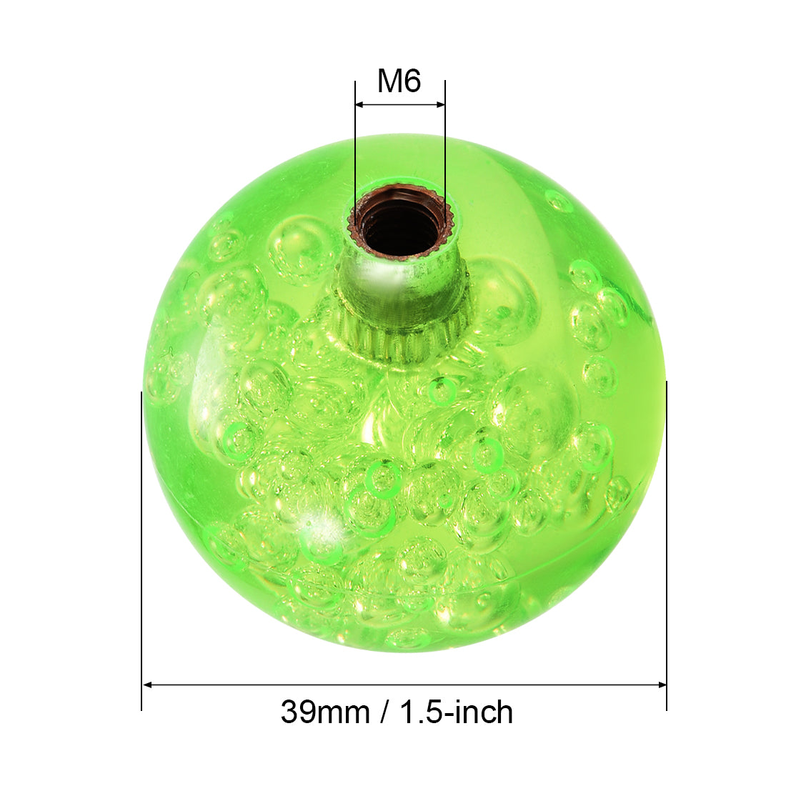 uxcell Uxcell Joystick Ball Top Handle Rocker Round Head Arcade Fighting Game DIY Parts Replacement Crystal Green