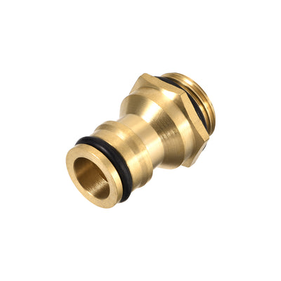 Harfington Uxcell Brass Faucet Tap Quick Connector M18 Male Thread Hose Pipe Socket Adapter