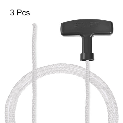 Harfington Uxcell Recoil start Rope with Handle 0.95 Meter 3ft 3mm Diameter Polyester Pull Cord for 152F 154F Lawn Mower Trimmer Chainsaw Engine Parts 3pcs