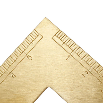 Harfington Uxcell Triangle Ruler Square 10cm 45 Degrees Brass Stationery Math Geometry
